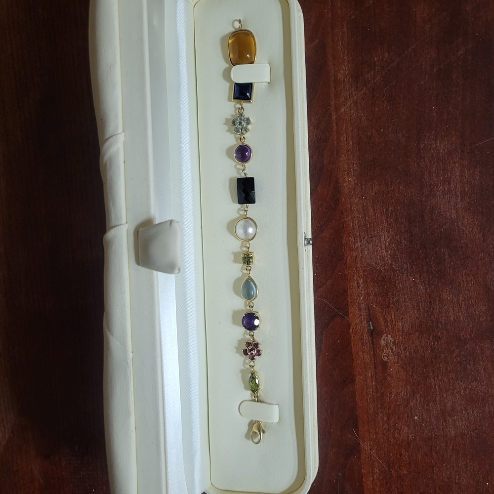 Elegant Multicolor Gemstone Bracelet